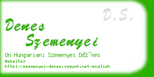 denes szemenyei business card